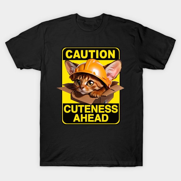 Devon Rex Cat Wearing Hardhat T-Shirt by CGI Studios